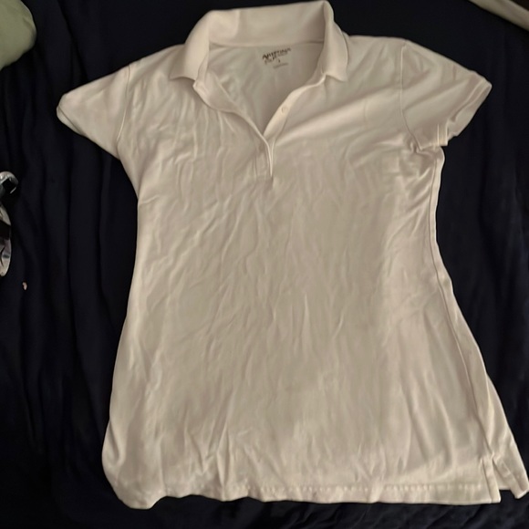 White polo style T-shirt - Picture 1 of 2